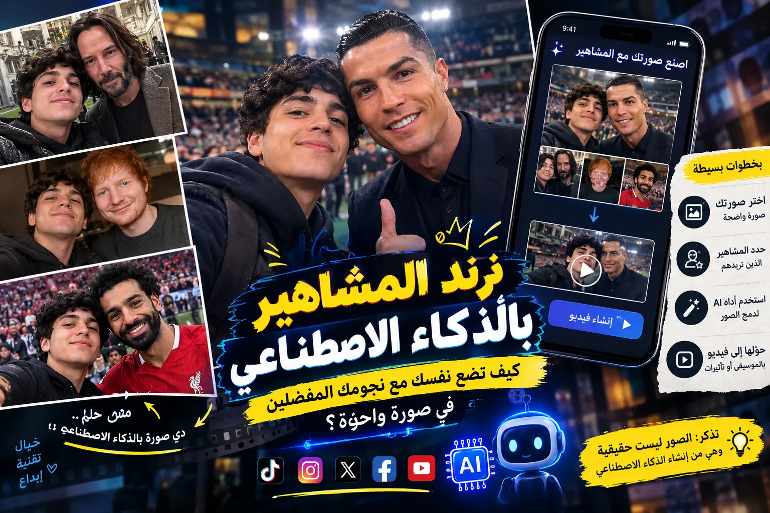 image about 📸 ترند المشاهير بالذكاء الاصطناعي.. كيف تضع نفسك مع نجومك المفضلين في صورة واحدة؟