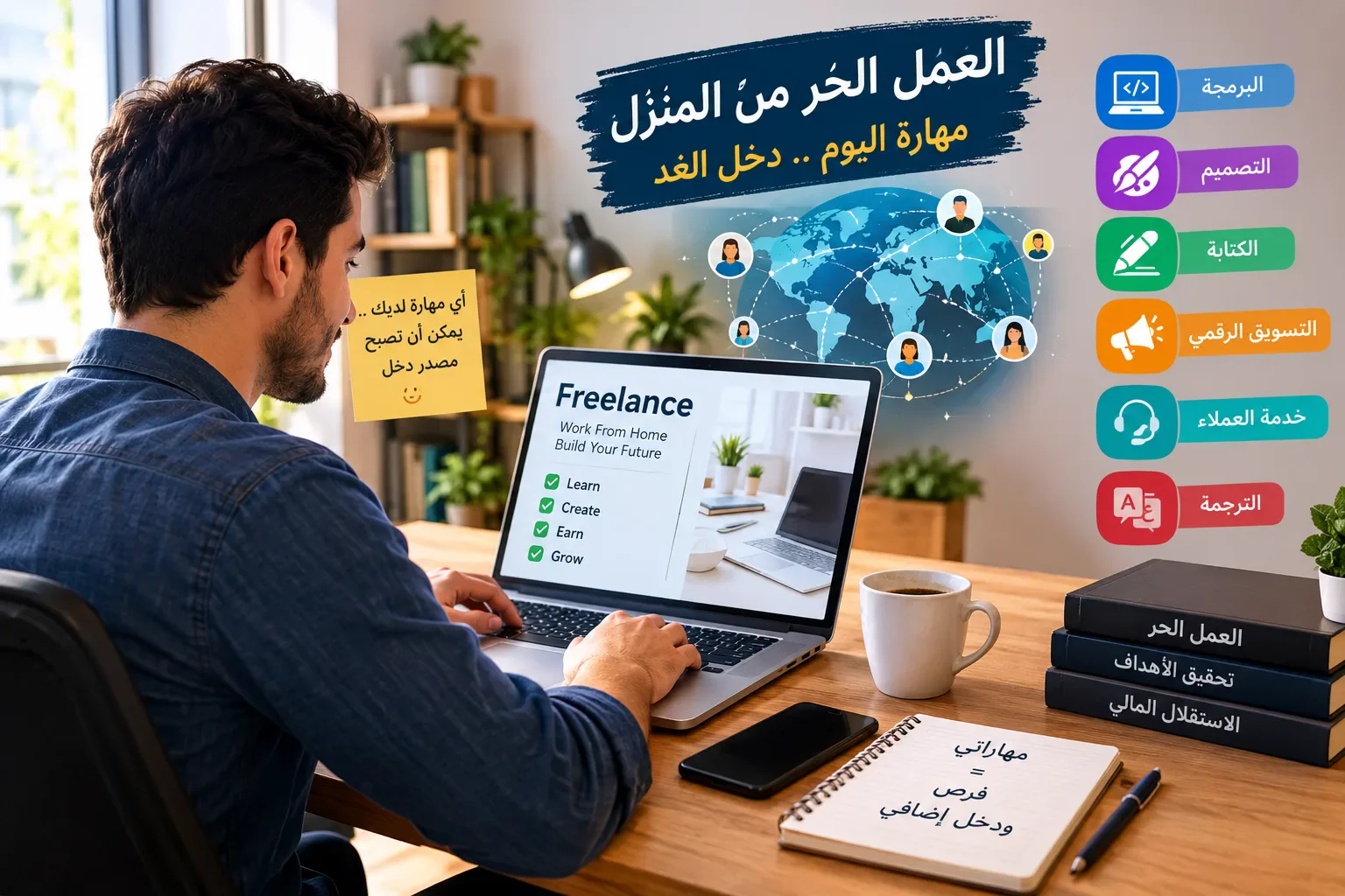 image about كيف تبدأ العمل الحر من المنزل وتحقق دخلًا إضافيًا؟