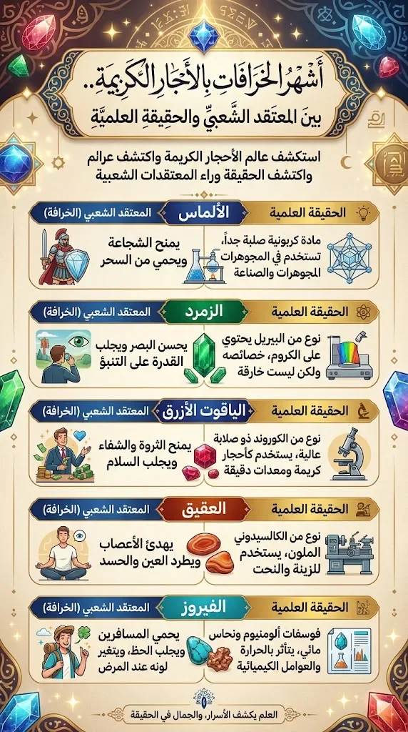 image about أشهر الخرافات المرتبطة بالأحجار الكريمة.. بين المعتقد الشعبي والحقيقة العلمية