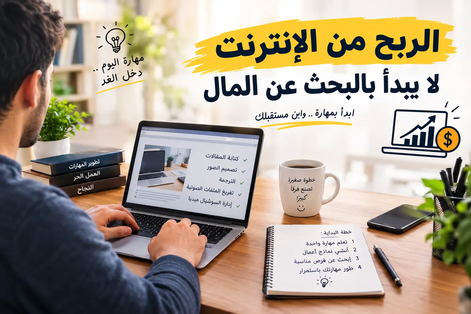 image about الربح من الإنترنت للمبتدئين: أول خطوة نحو أول دخل لك بدون خبرة