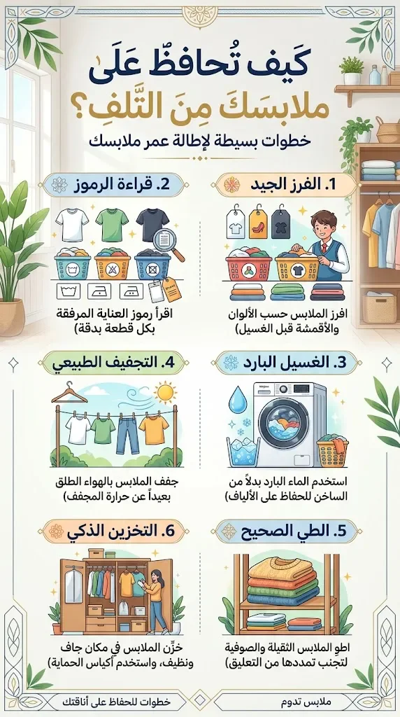 image about كيف تحافظ على الملابس من التلف؟ خطوات بسيطة لإطالة عمر ملابسك