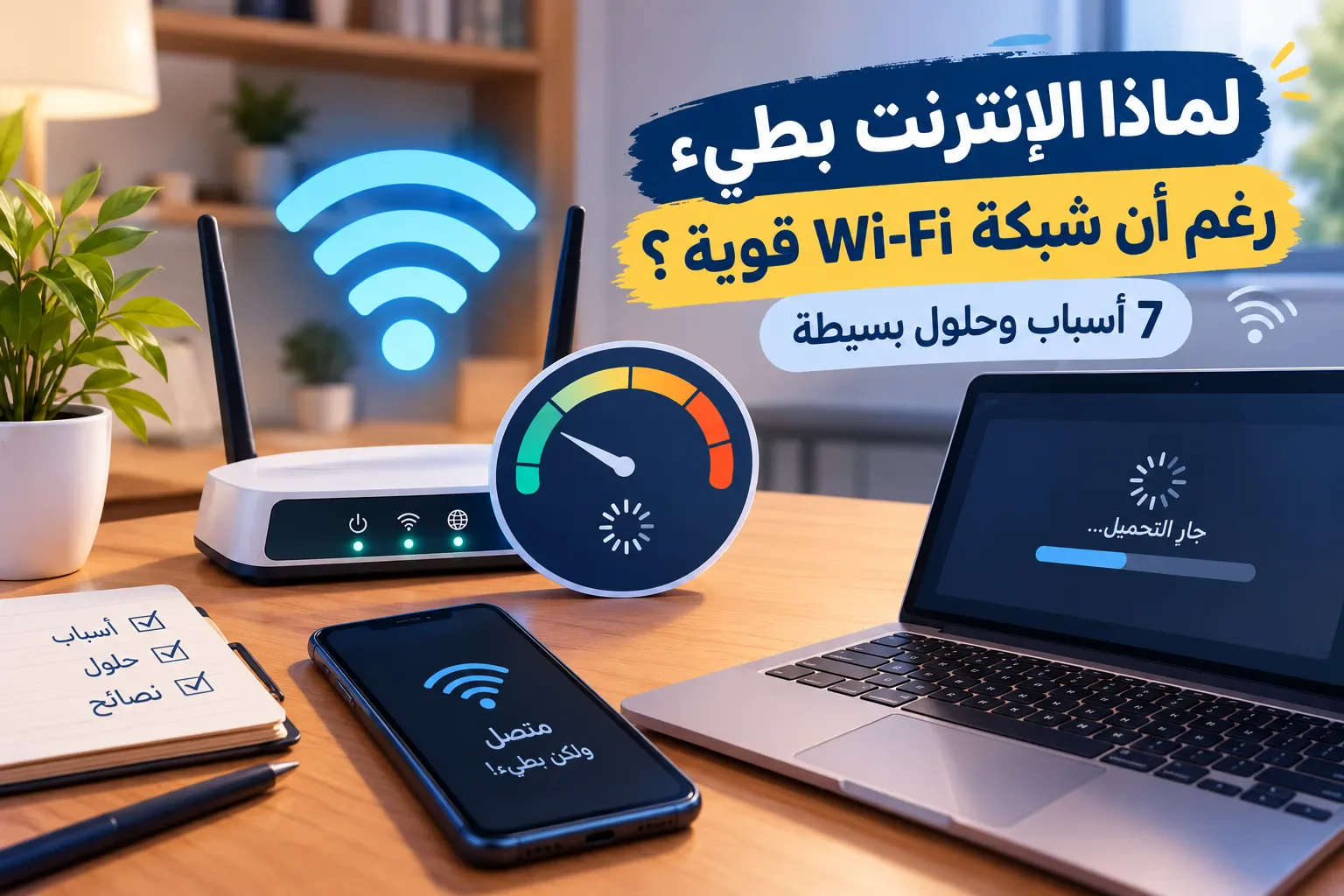 image about لماذا الإنترنت بطيء رغم أن شبكة Wi-Fi قوية؟ 7 أسباب وحلول بسيطة