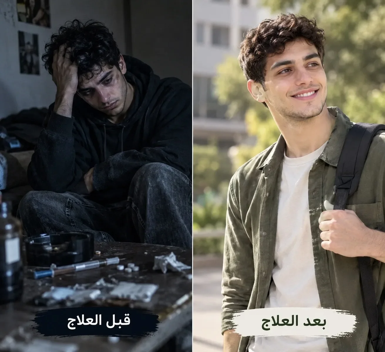 image about الإدمان بدأ بتجربة.. وانتهى ببيت كامل بيدفع الثمن✍️👍😔