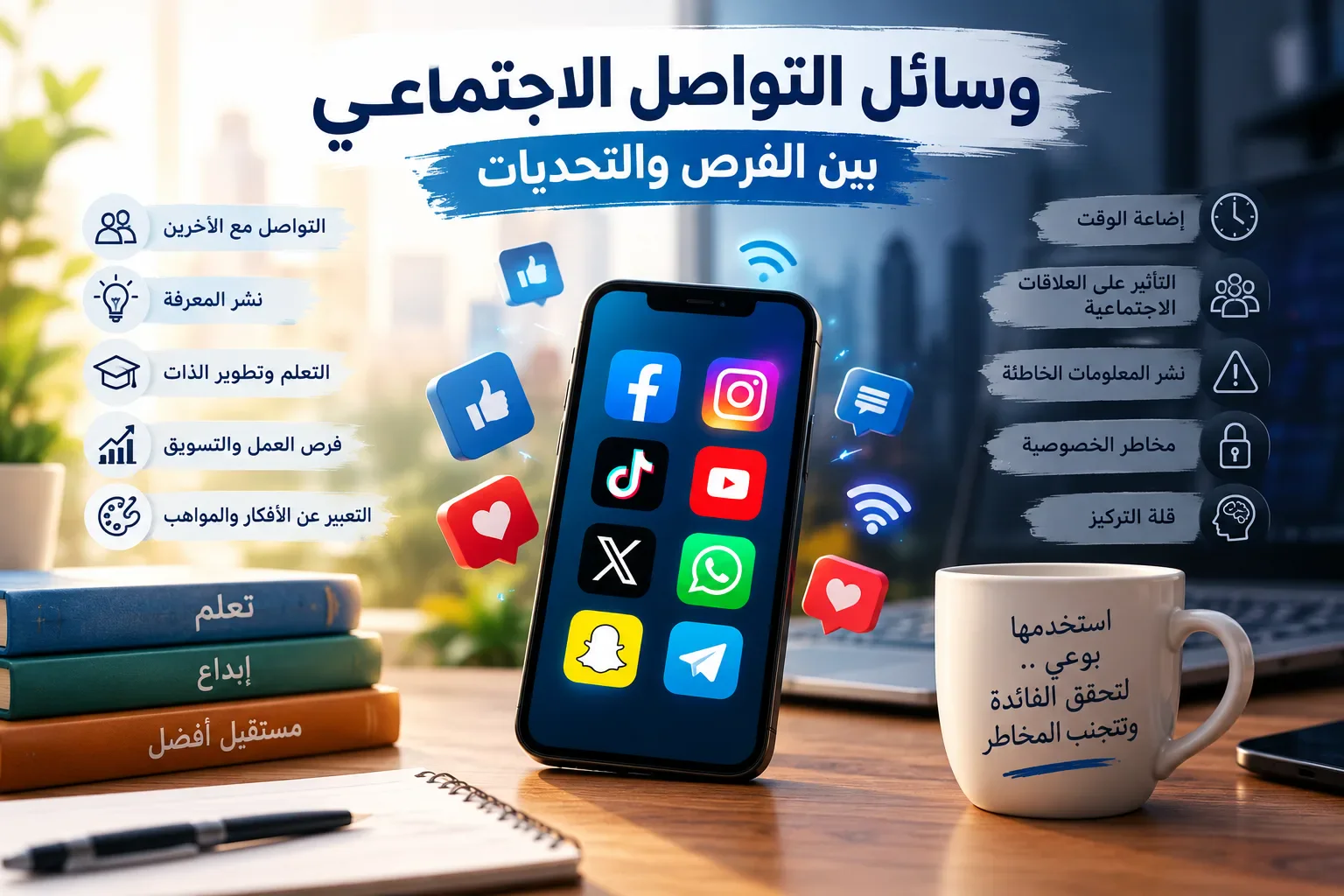 image about مواقع التواصل الاجتماعي: بين الفرص و التحديات