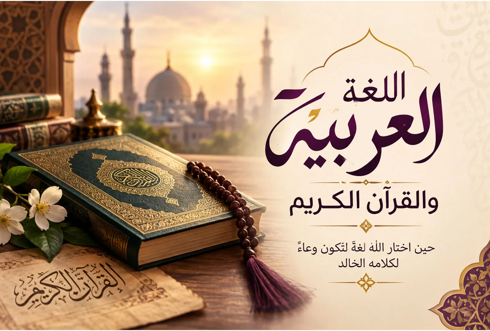 image about اللغة العربية والقرآن الكريم: التفاعل بين الإعجاز البياني والثراء اللغوي وأثره في بناء الحضارة