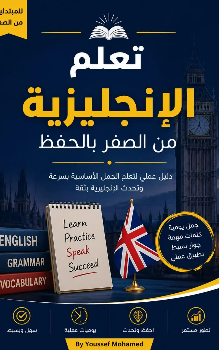image about  كيف تبدأ تعلم اللغة الإنجليزية من الصفر؟ دليل شامل لتعلم الحروف والكلمات والنطق والجرامر والمحادثة خطوة بخطوة من الصفر 