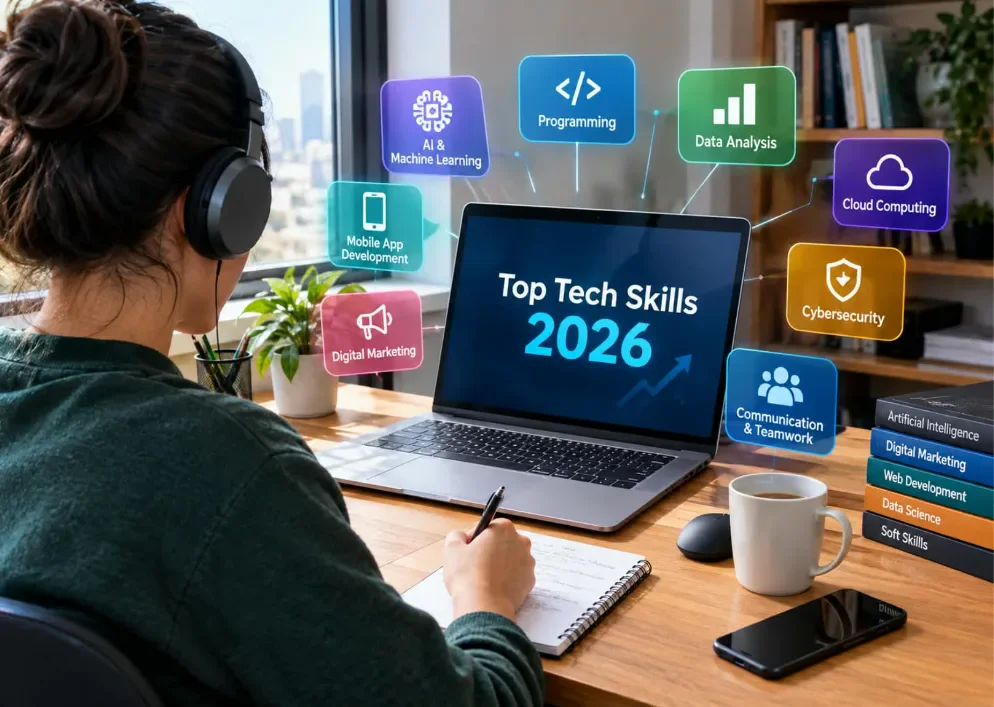 image about 🎯 أهم المهارات التقنية المطلوبة في سوق العمل 2026 (بدون خلفية برمجية)