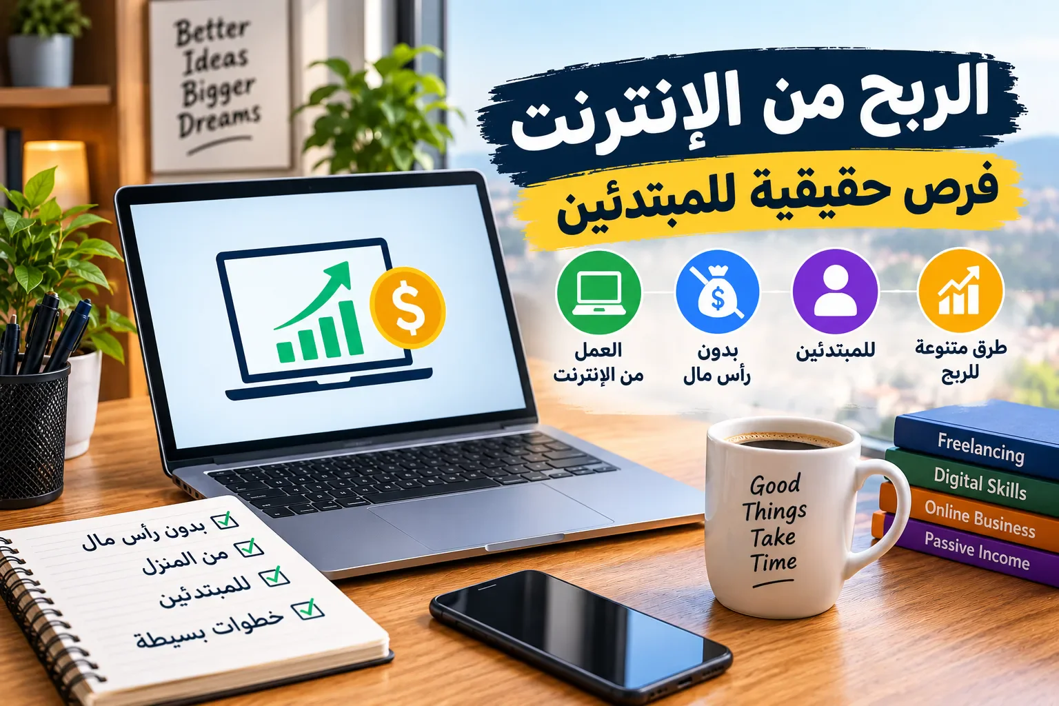 image about أفضل طرق الربح من الإنترنت للمبتدئين بدون رأس مال