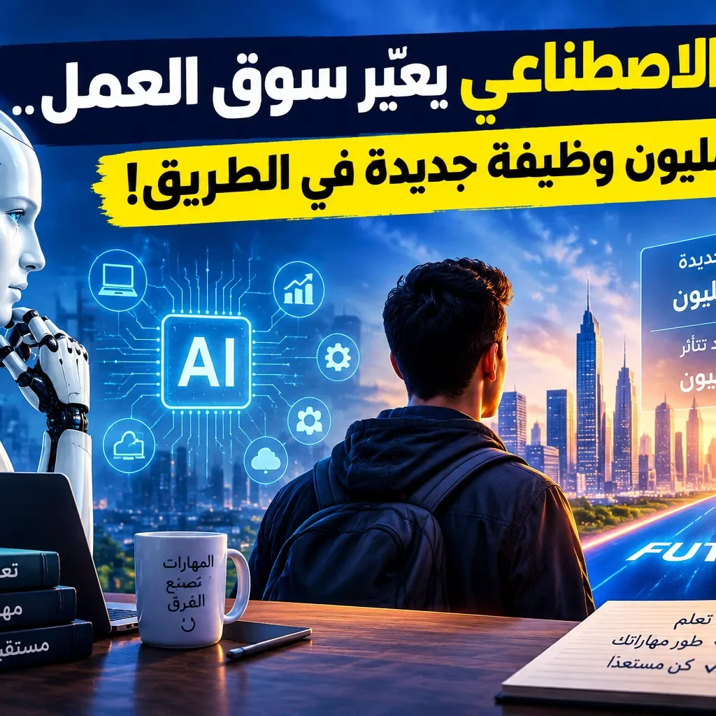 image about 🔥 الذكاء الاصطناعي يغيّر سوق العمل.. 170 مليون وظيفة جديدة في الطريق