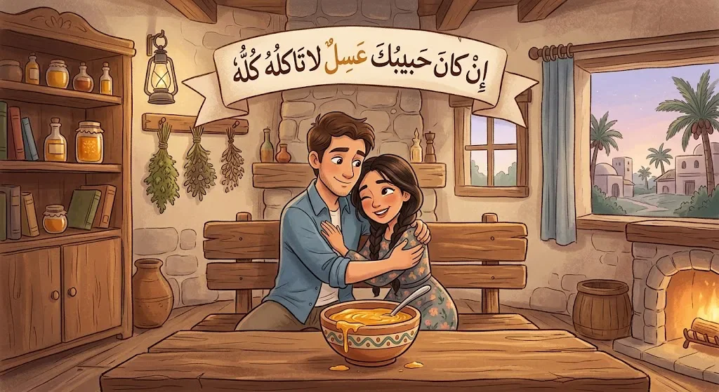 image about اذا كان حبيبك عسل لا تأكله كله