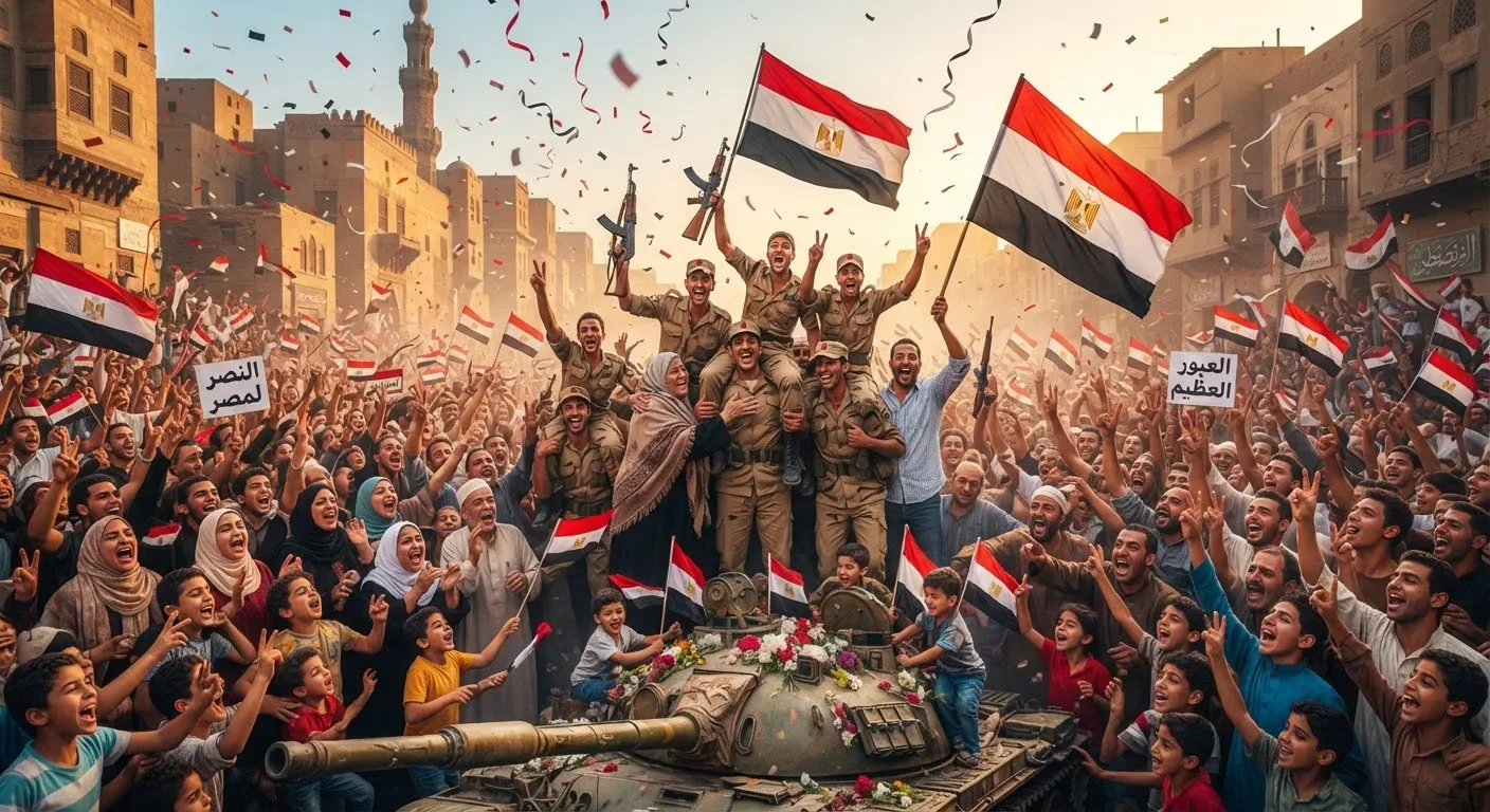 image about حرب أكتوبر.. ملحمة انتصار وفرحة شعب لا تُنسى  مقدمة ونشهد علي قوتنا وشجاعة جنودنا في المعارم