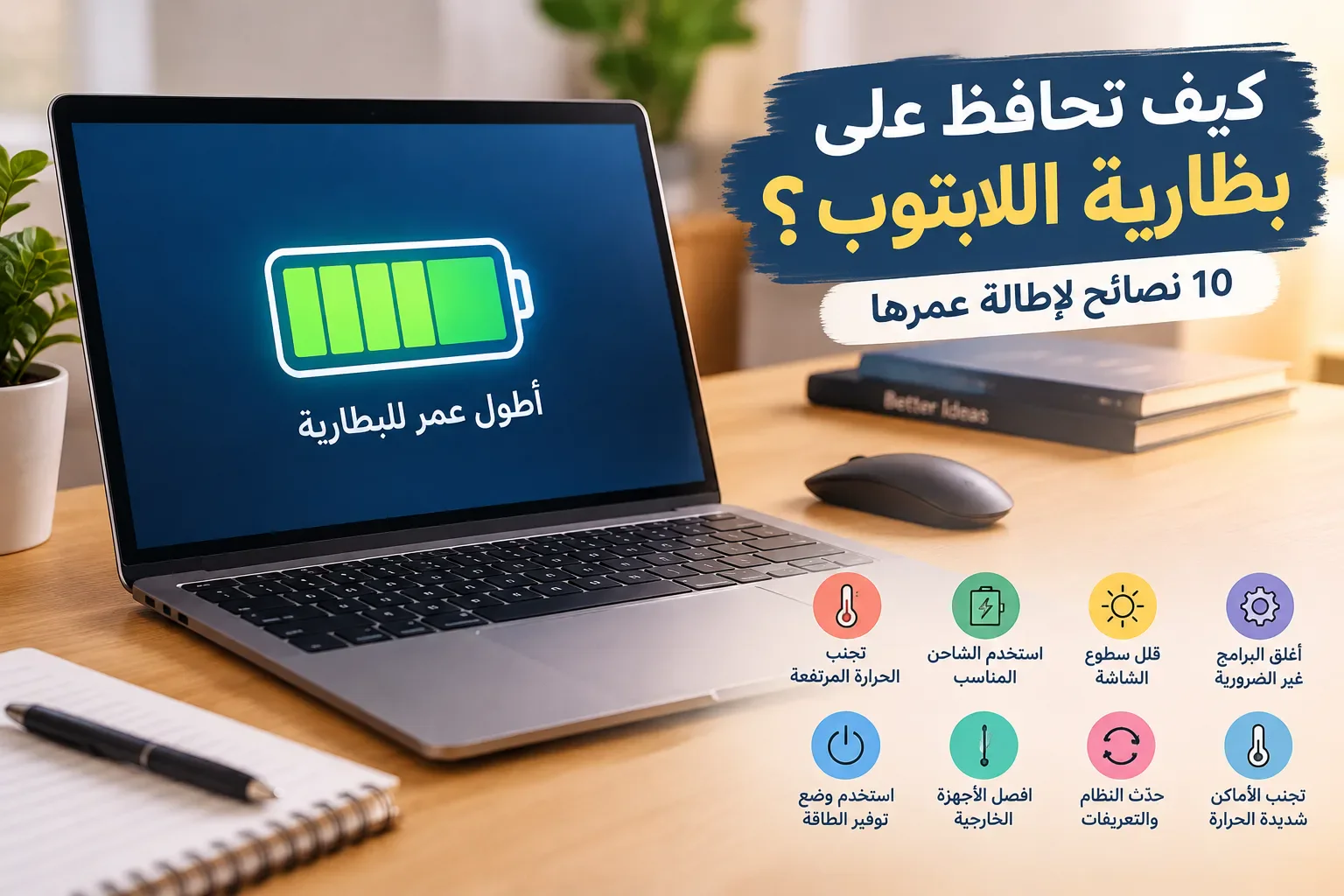 image about كيف تحافظ على بطارية اللابتوب؟ 10 نصائح لإطالة عمرها