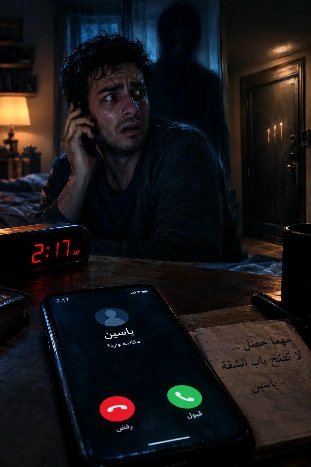 image about المكالمة التي جاءت من الغد