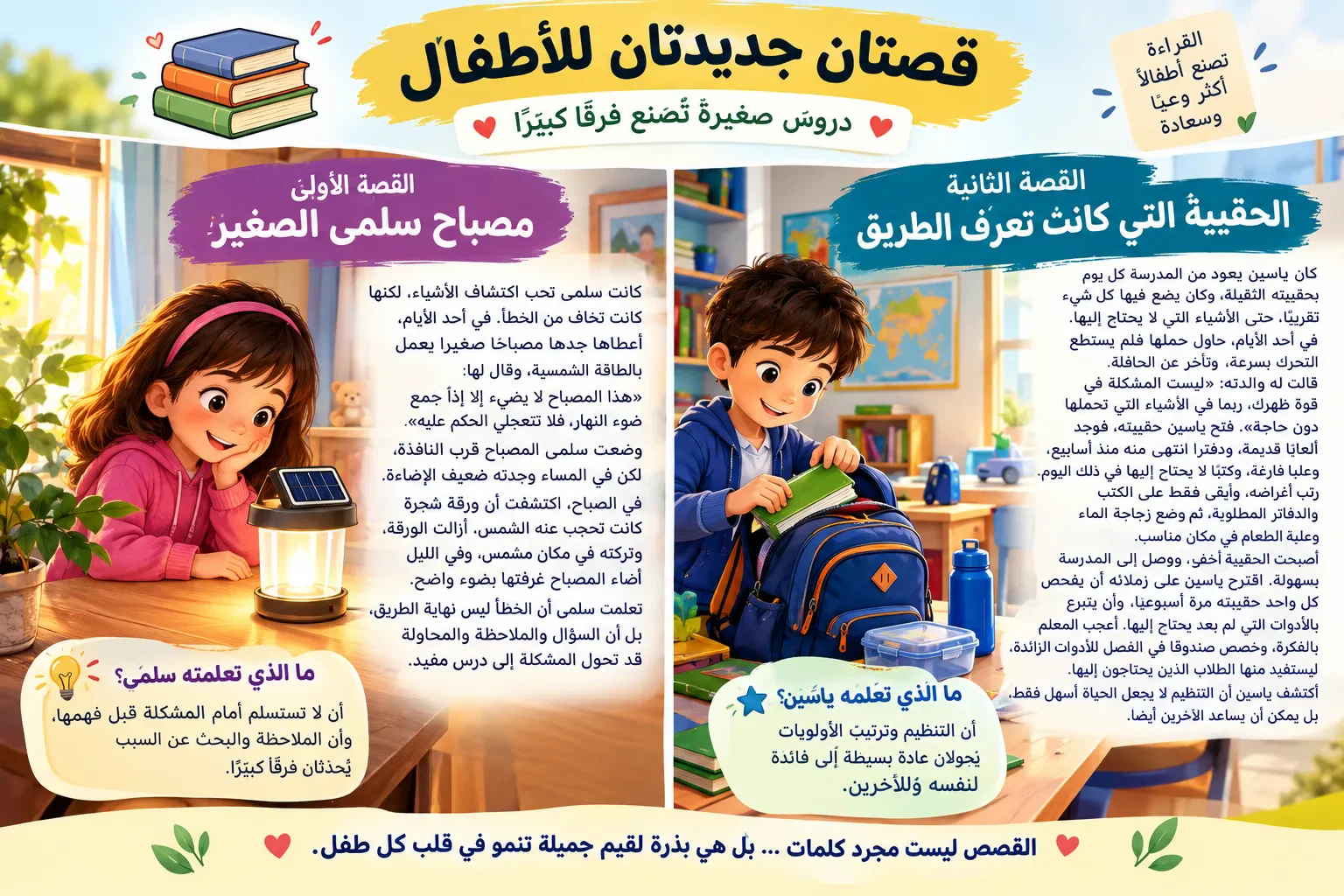 image about قصتان جديدتان للأطفال: دروس صغيرة تصنع فرقًا كبيرًا
