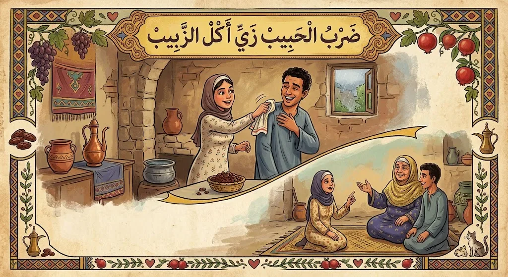 image about ضَرْبْ الحَبِيبْ زَيّْ أكْلْ الزَّبِيبْ