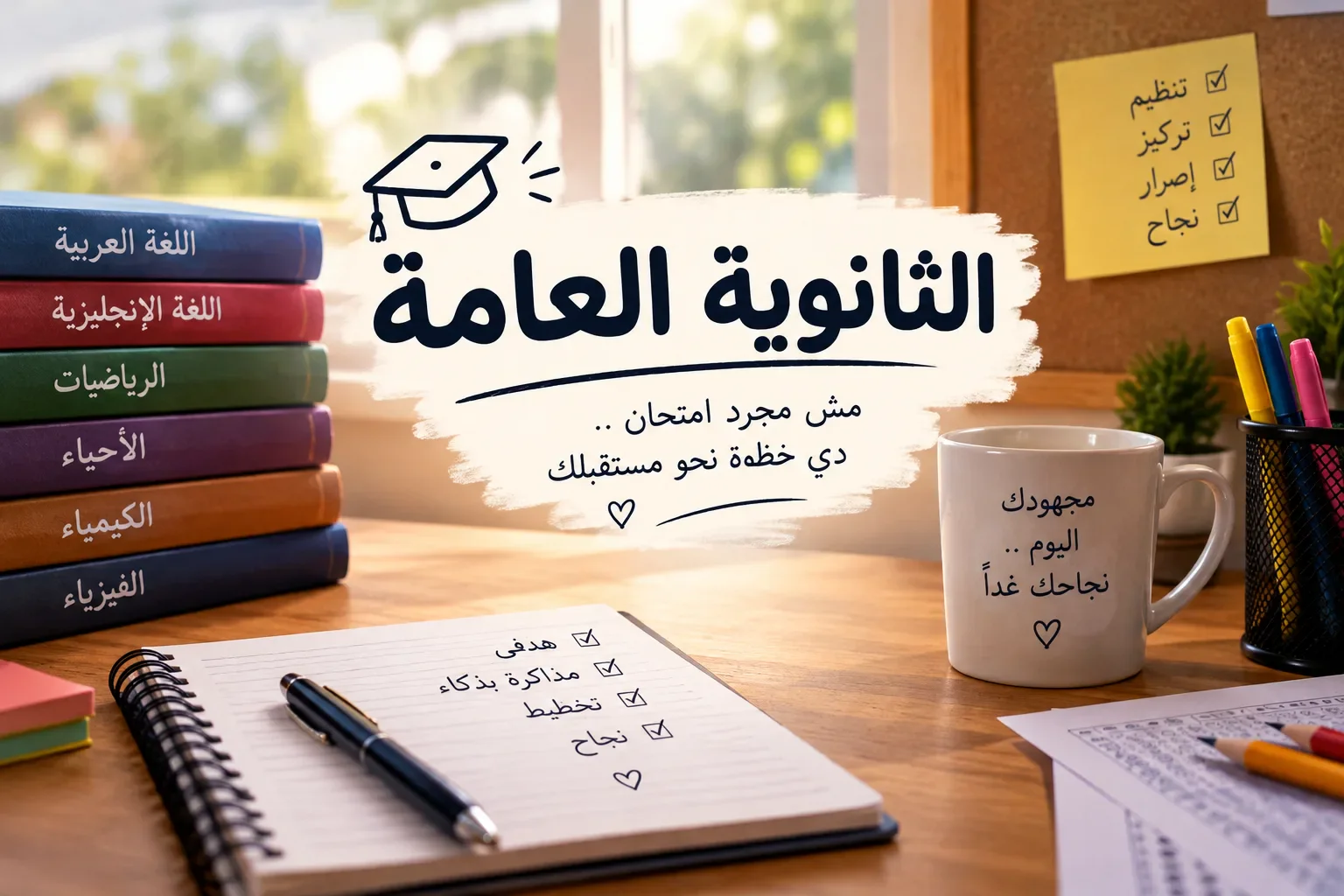 image about «الثانوية العامة من غير توتر: 7 خطوات تساعدك تذاكر بذكاء وتجيب فوق 90%»
