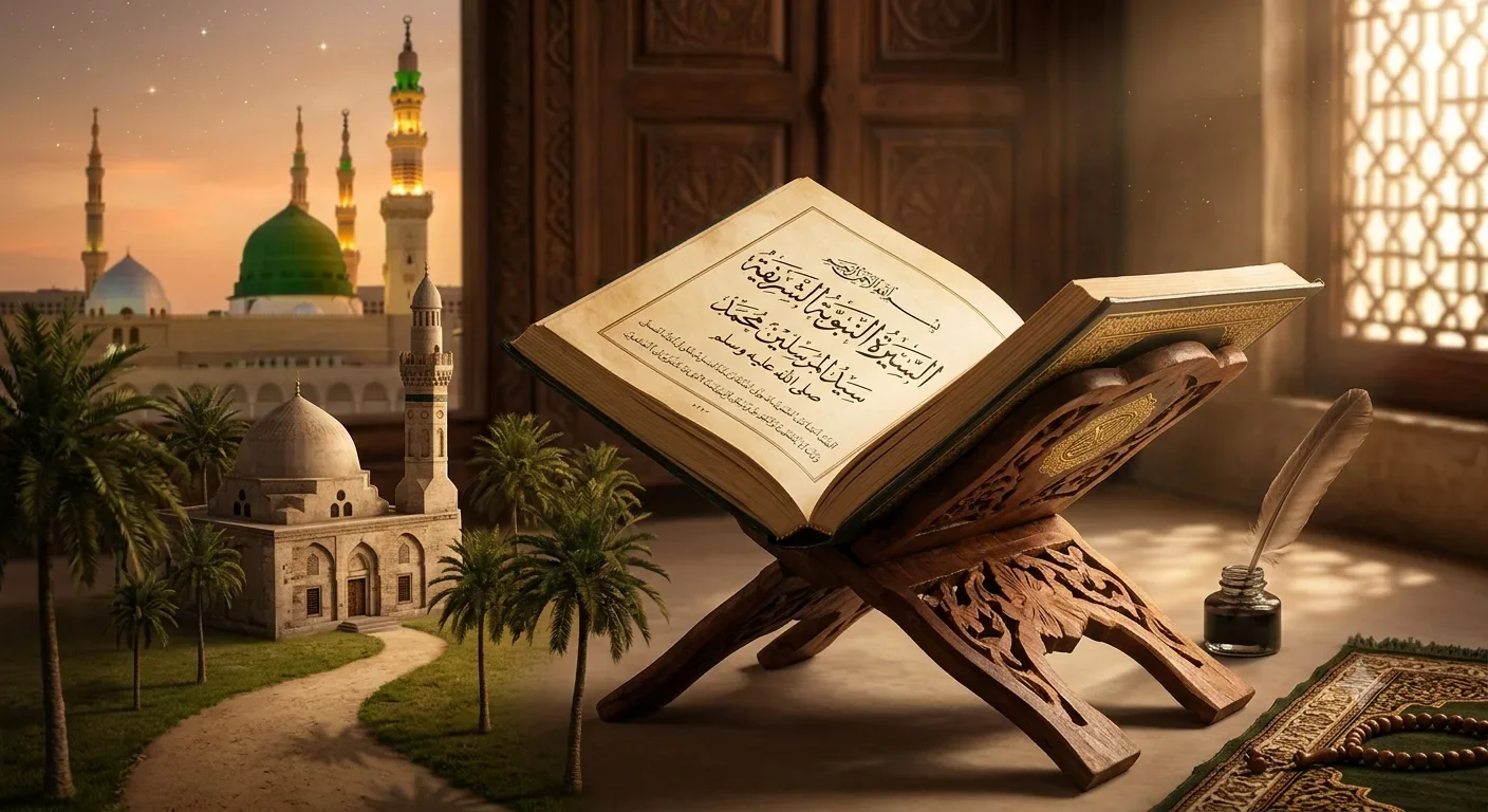image about السيرة النبوية: حياة الرسول ﷺ ودروسه وعبره قصة النبي محمد صلى الله عليه وسلم اقرأ وتعلم واستفيد وصلي على النبي محمد صلى 