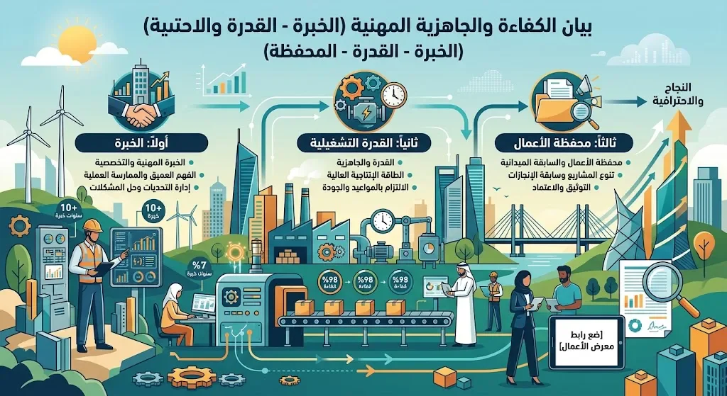 image about ملف الخبرة والقدرة التشغيلية وسابقة الأعمال