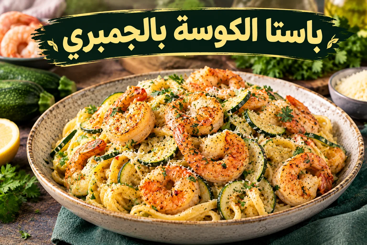 image about باستا الكوسة بالجمبري.. وصفة إيطالية بمذاق فاخر تجمع بين الكريمة والمأكولات البحرية