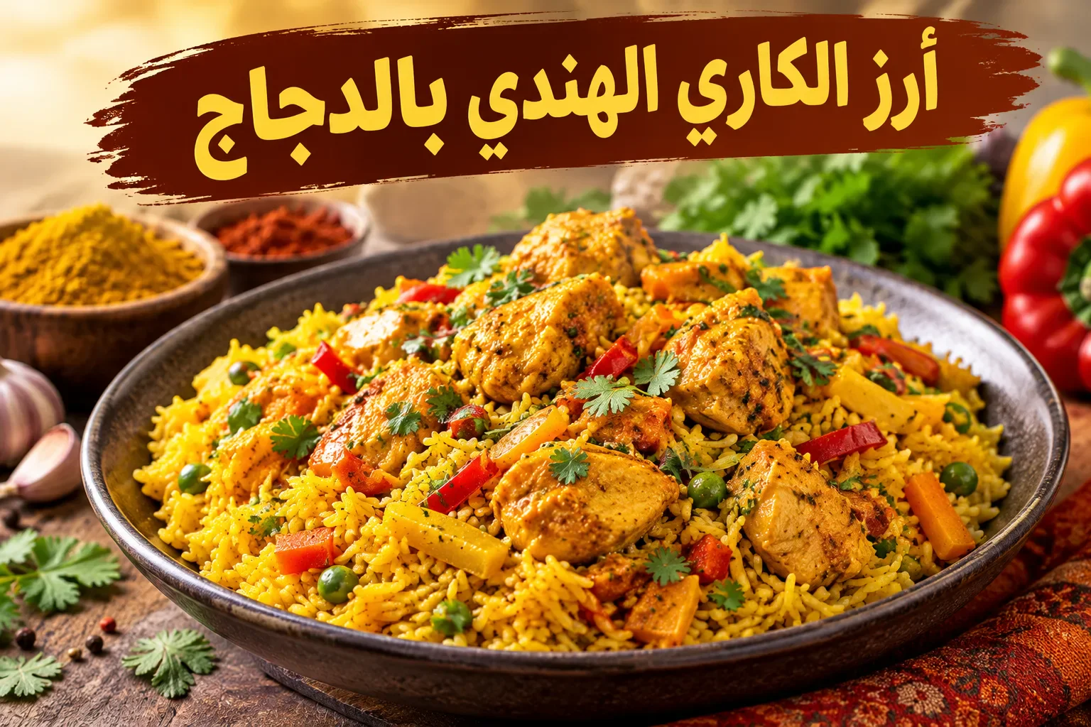 image about أرز الكاري الهندي بالدجاج.. وصفة ذهبية بمذاق شرقي ولمسة هندية ساحرة