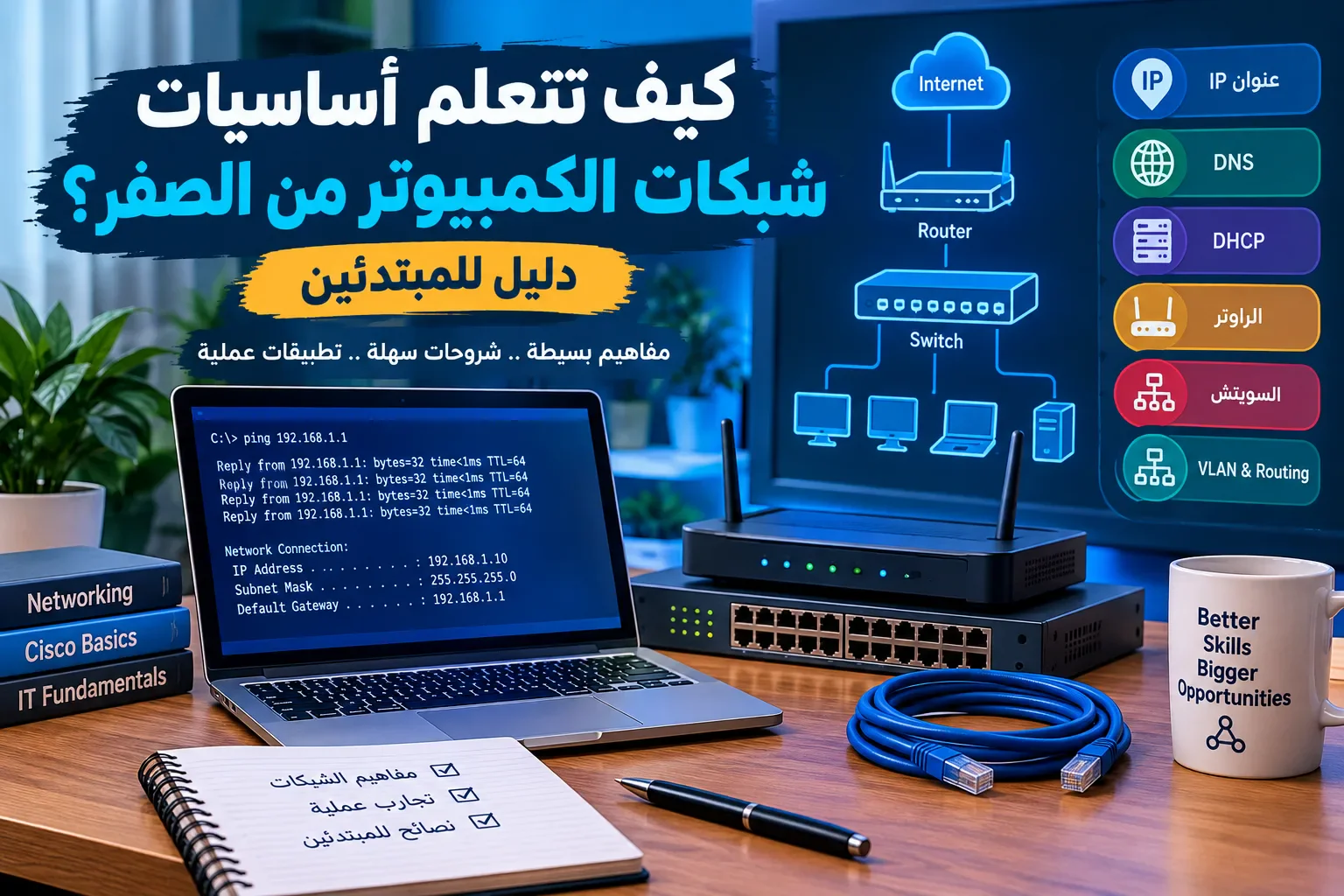 image about تتعلم أساسيات شبكات الكمبيوتر من الصفر؟ دليل للمبتدئين