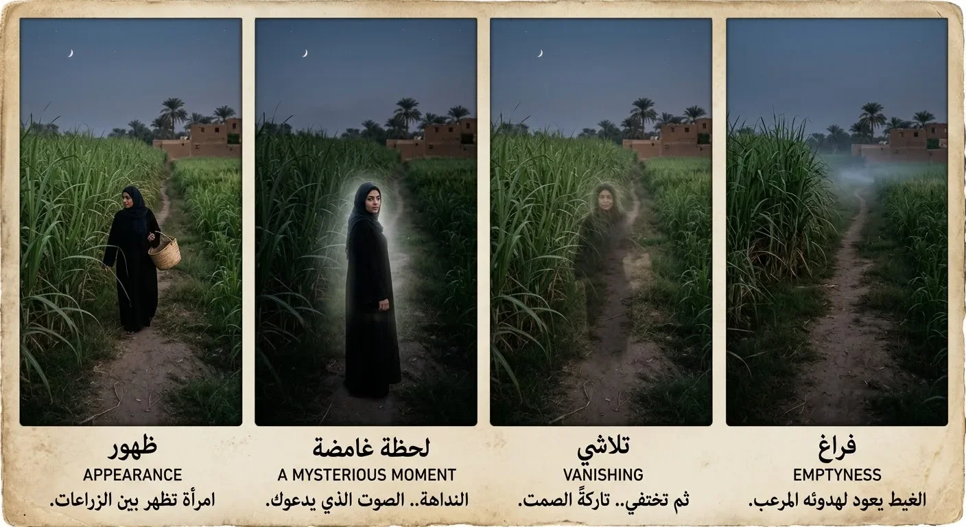 image about 🌾 المرأة وسط الغيط.. مين الست اللي كانت بتظهر بالليل وتختفي من غير أثر؟