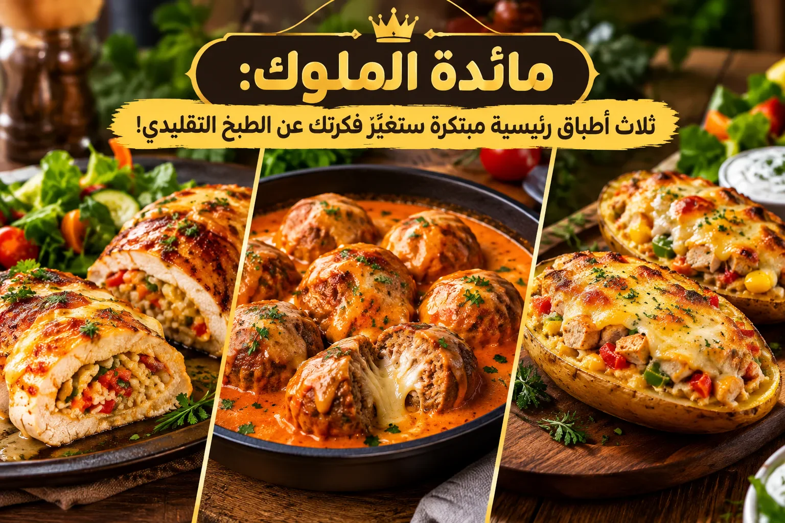 image about مائدة الملوك: ثلاث أطباق رئيسية مبتكرة ستغيّر فكرتك عن الطبخ التقليدي!