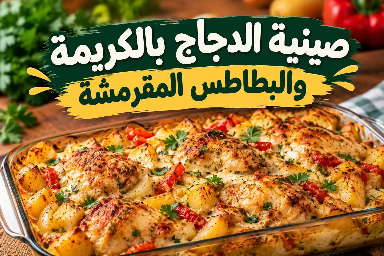 image about صينية الدجاج بالكريمة والبطاطس المقرمشة.. وجبة رئيسية بطعم المطاعم الفاخرة في منزلك