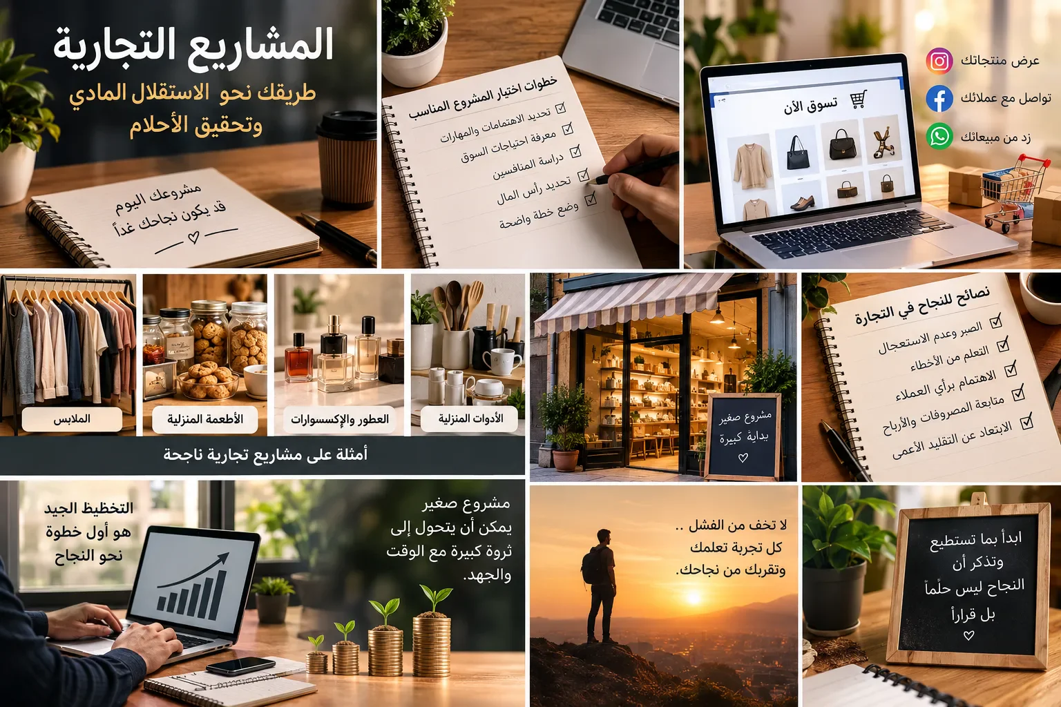 image about المشاريع التجارية وأهميتها في تحقيق النجاح والاستقلال المادي