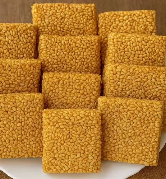 image about 🍯🌾 حلاوة السمسمية المقرمشة - وصفة تقليدية سهلة بمكونات بسيطة