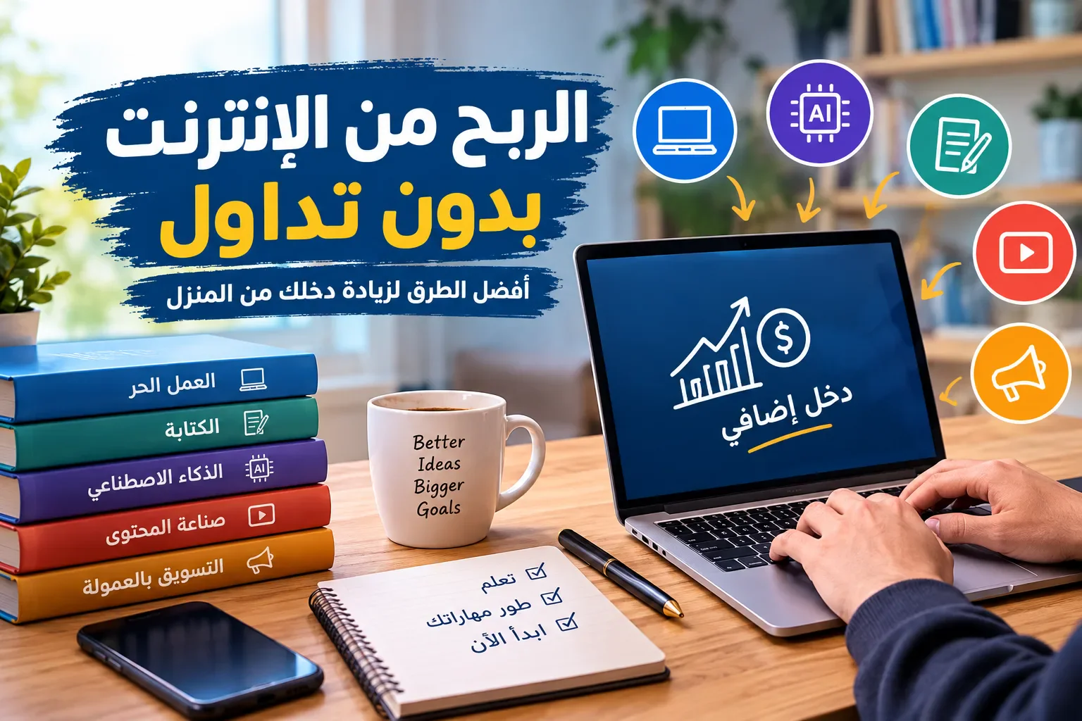 image about الربح من الإنترنت بدون تداول: أفضل طرق لزيادة دخلك