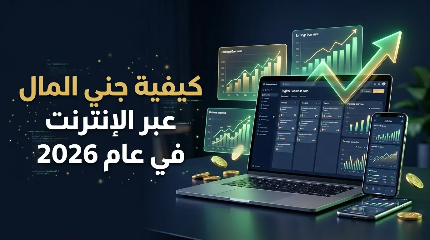 image about الربح من الإنترنت في 2026: دليلك لبناء مصدر دخل حقيقي من المنزل