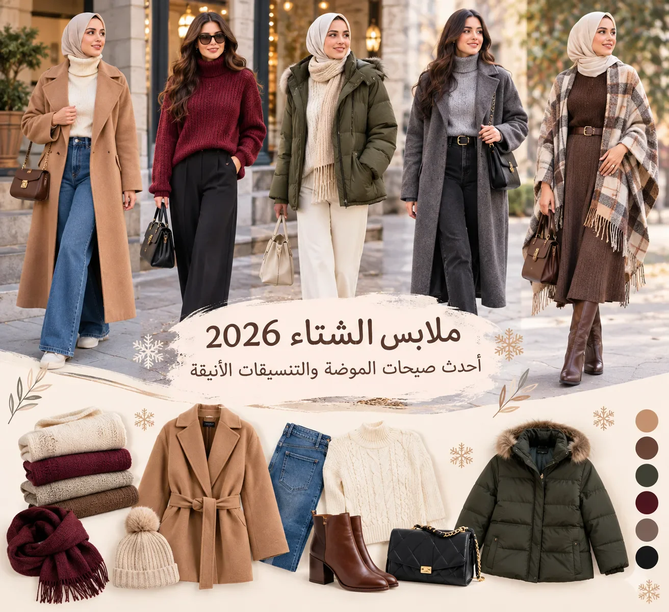 image about تنسيقات ملابس الشتاء 2026 للمحجبات وغير المحجبات | إطلالات أنيقة