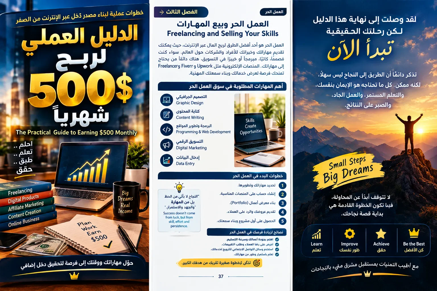 image about الدليل العملي لربح 500$ شهرياً