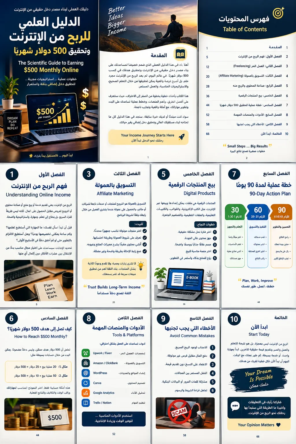 image about الدليل العملي لربح 500$ شهرياً
