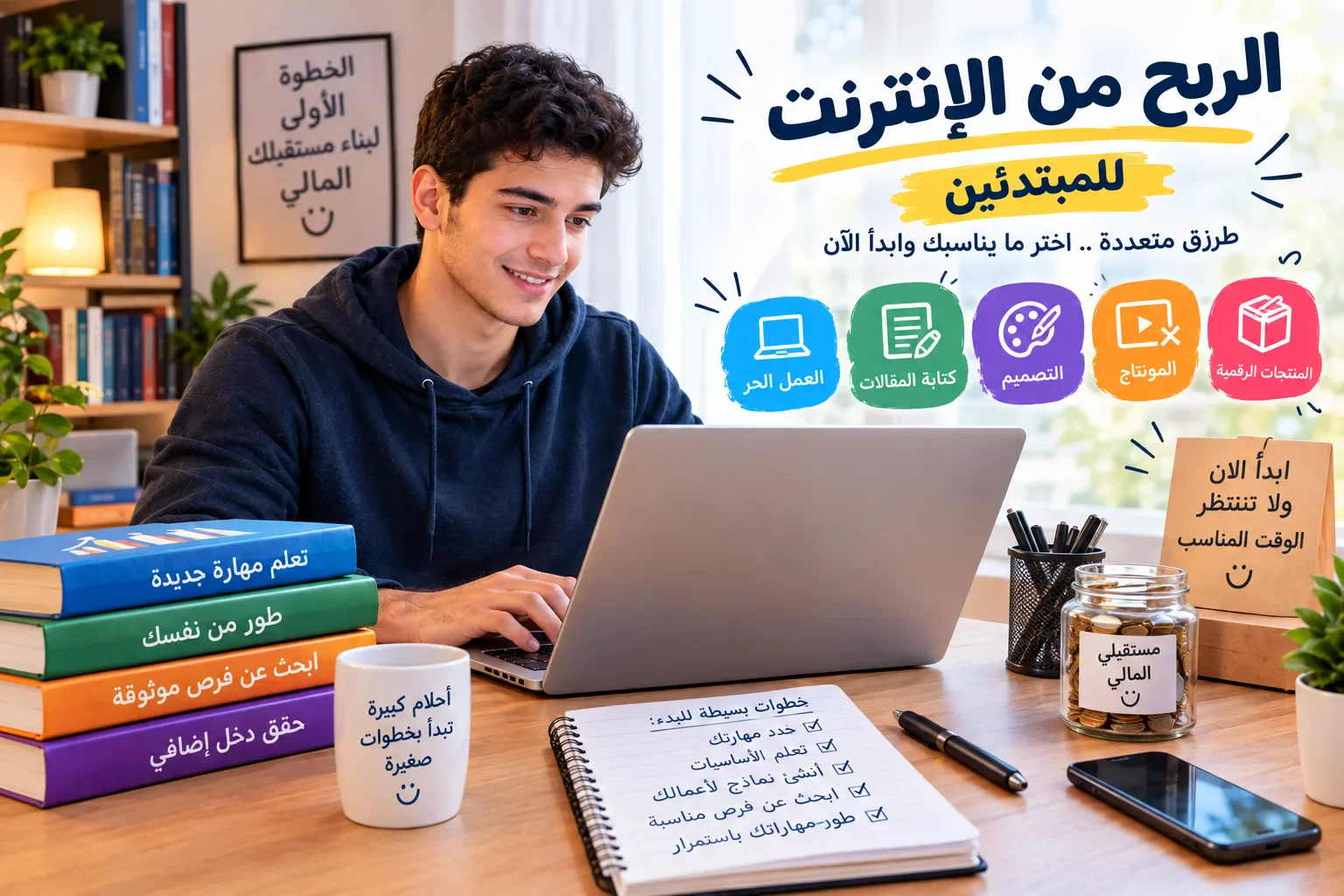image about الربح من الإنترنت للمبتدئين: أفضل 5 طرق لتحقيق دخل إضافي من المنزل