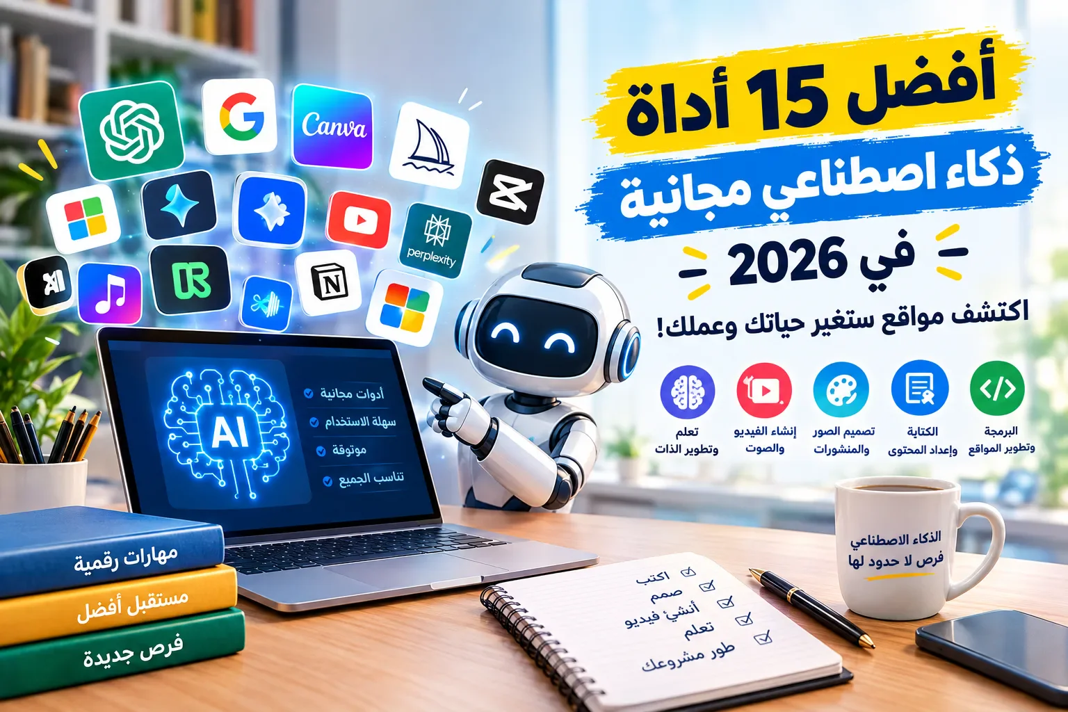 image about أفضل 15 أداة ذكاء اصطناعي مجانية في 2026: اكتشف مواقع ستغير حياتك وعملك!