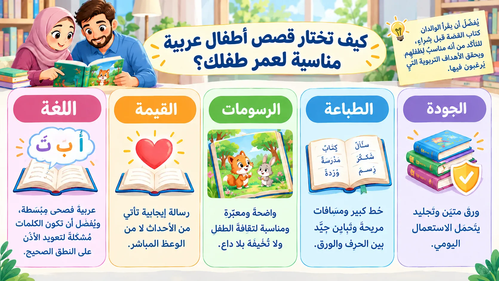 image about كيف ننمّي حب القراءة عند الأطفال من 3 إلى 7 سنوات؟ دليل عملي بالقصص العربية