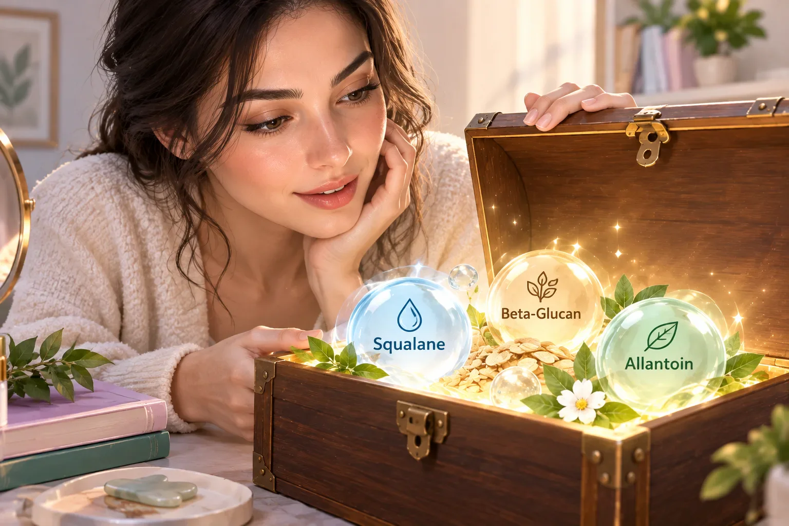 image about أسرار الترطيب العميق: 3 مكونات غير مشهورة (السكوالان والبيتا جلوكان والألانتوين ) قد تغيّر روتين العناية ببشرتك لأفضل