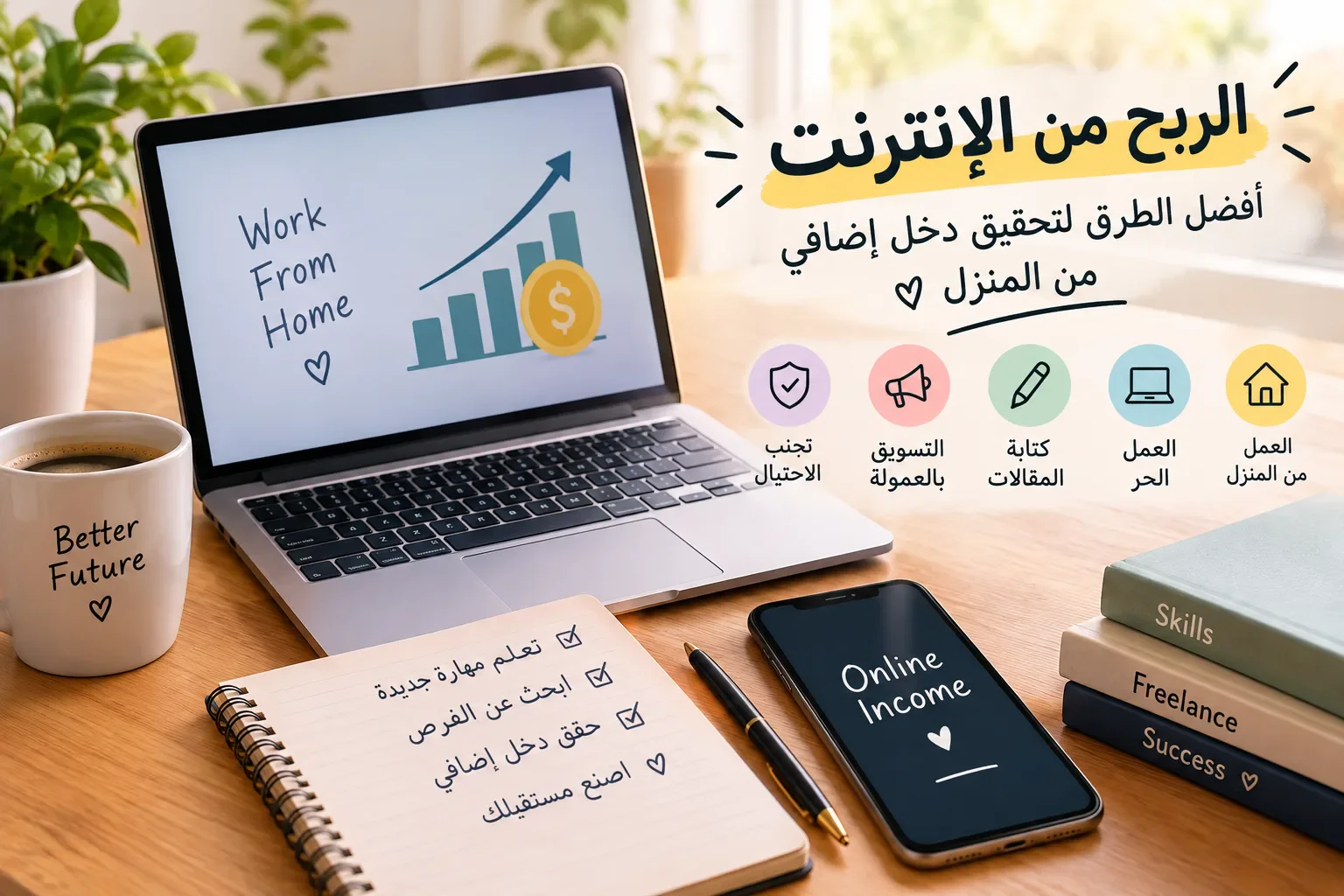 image about الربح من الإنترنت للمبتدئين: أفضل الطرق لتحقيق دخل إضافي من المنزل