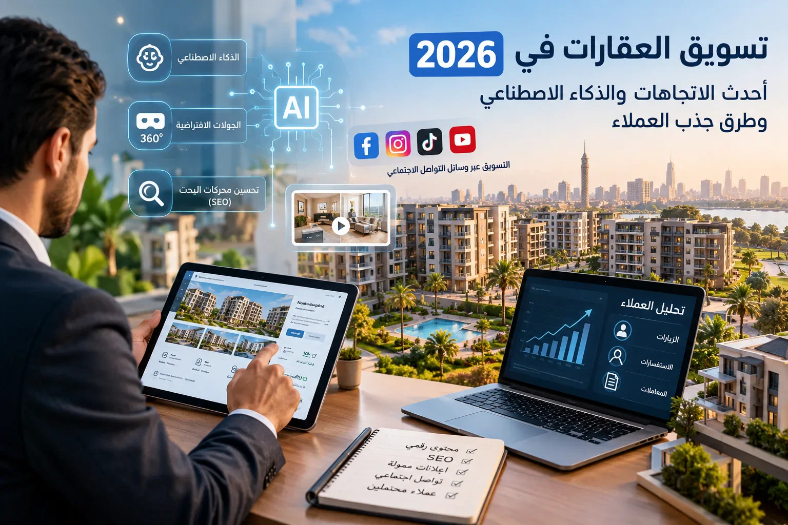 image about تسويق العقارات في 2026.. أحدث الاتجاهات والذكاء الاصطناعي وطرق جذب العملاء
