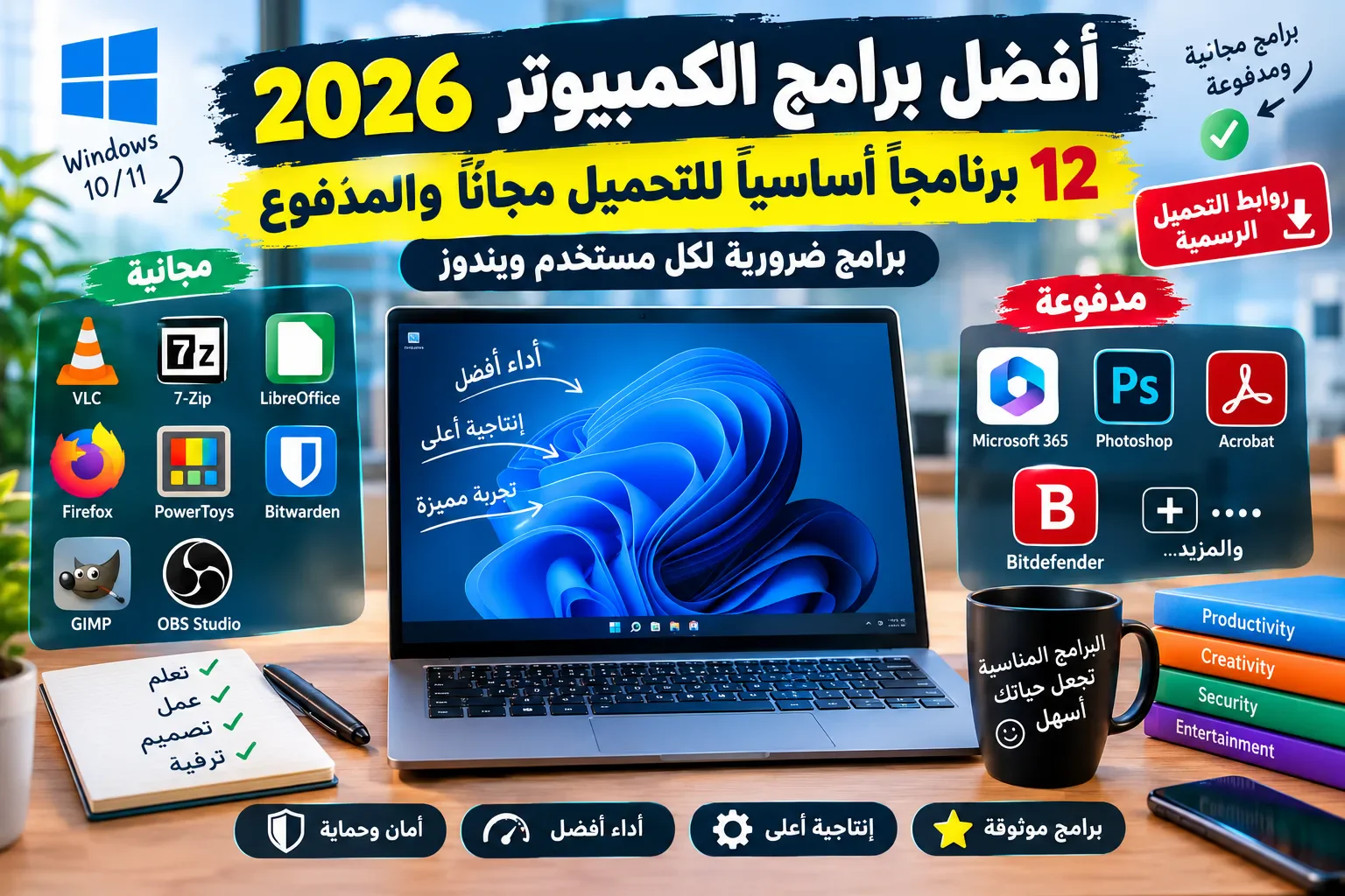 image about أفضل برامج الكمبيوتر 2026: 12 برنامجًا أساسيًا للتحميل مجانًا والمدفوع
