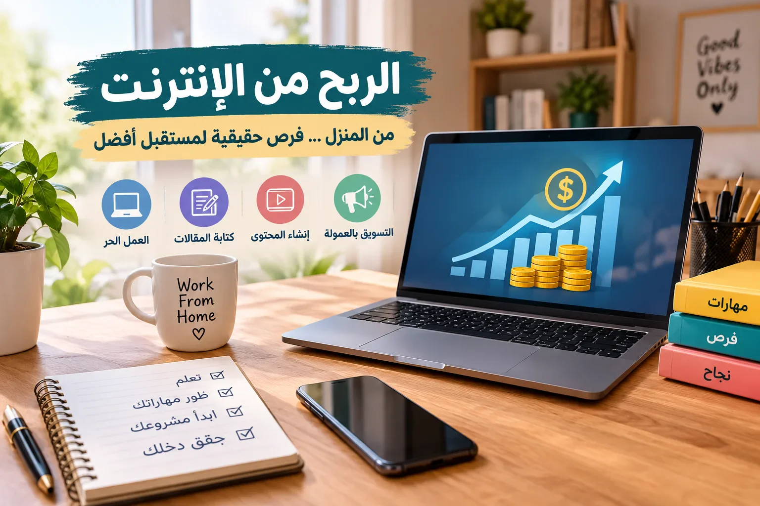 image about الربح من الإنترنت:أفضل الطرق لزيادة دخلك من المنزل للمبتدئين 