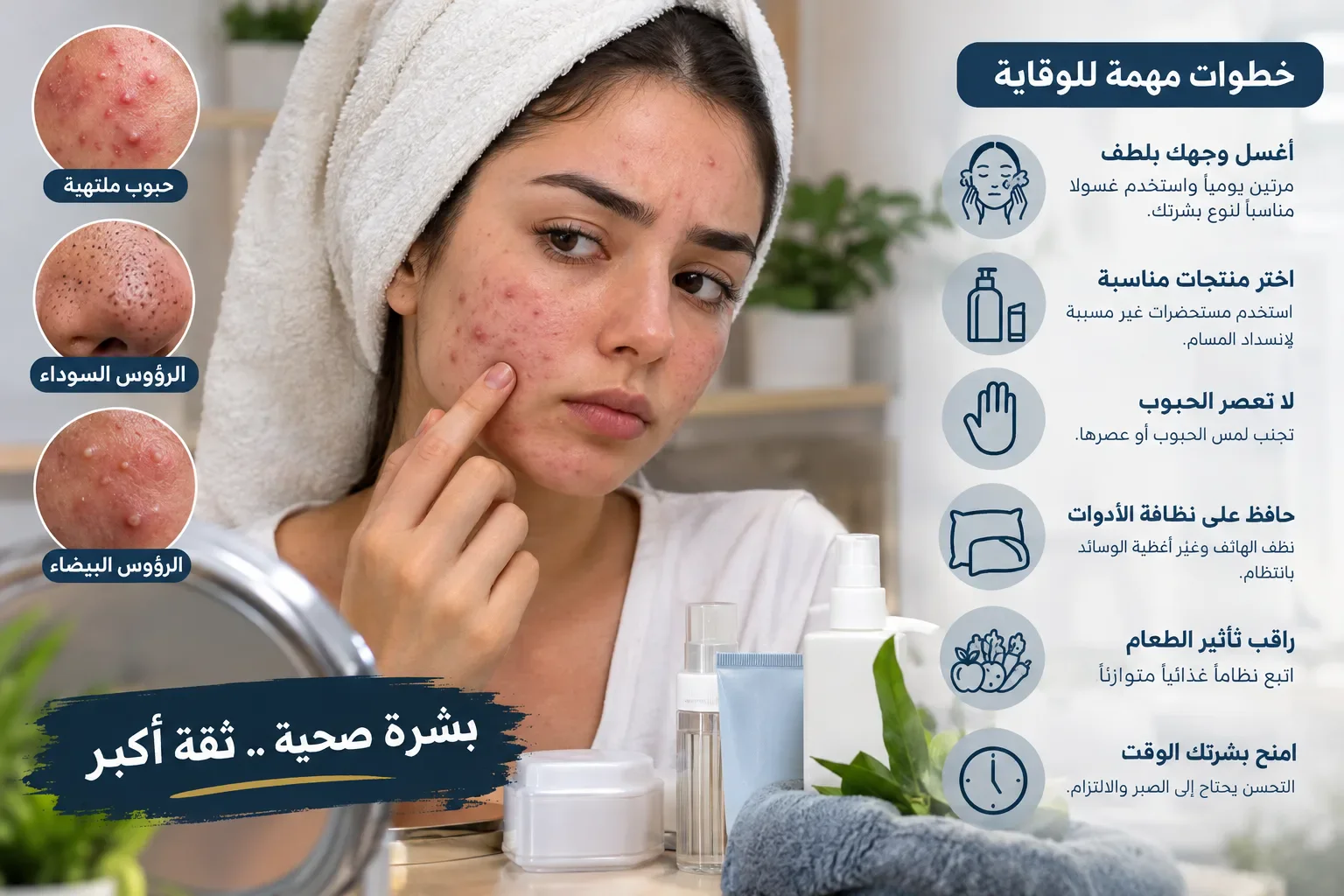 image about أسباب ظهور حبوب الوجه وكيفية الوقاية منها بطرق صحيحة
