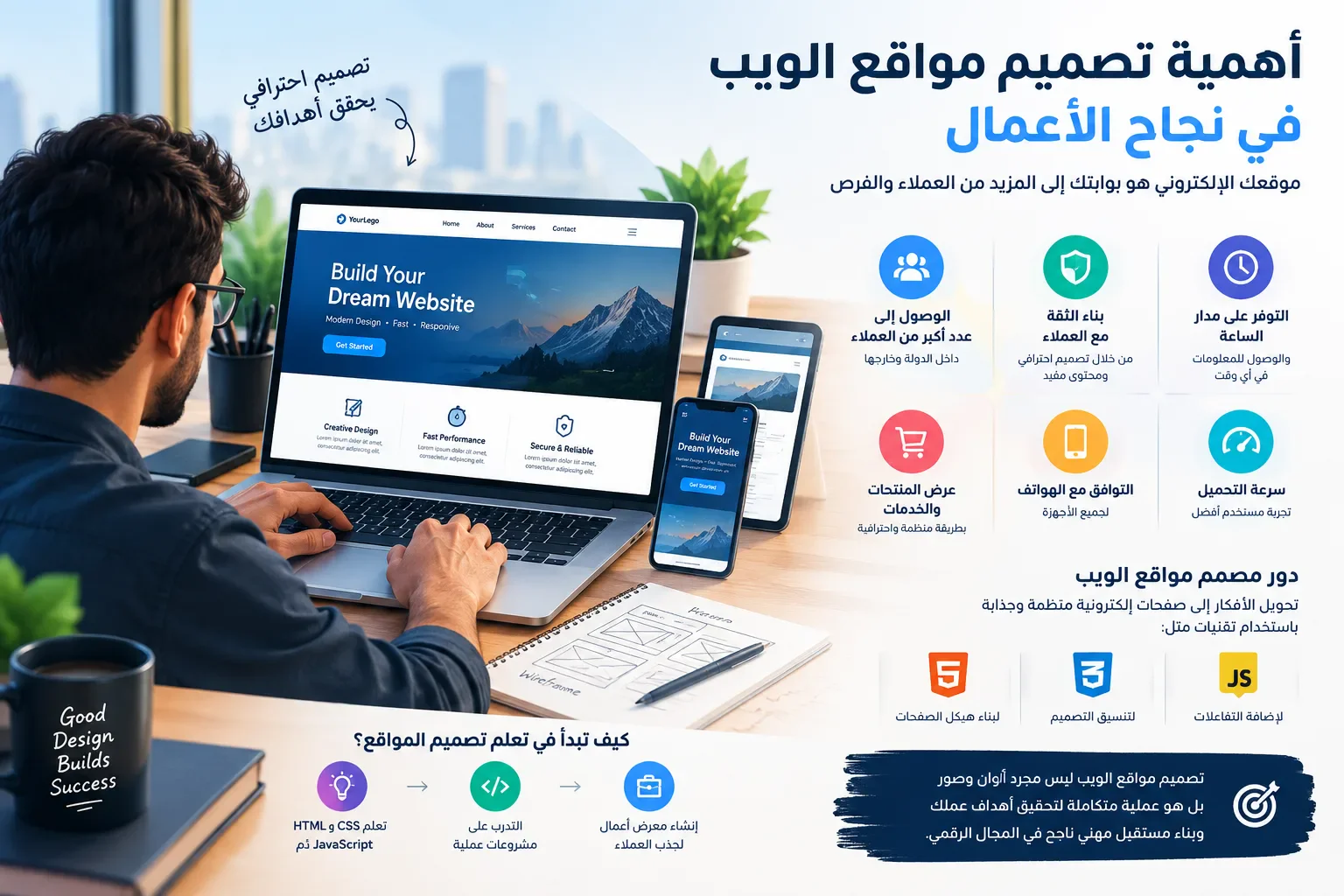 image about اهمية تصميم المواقع