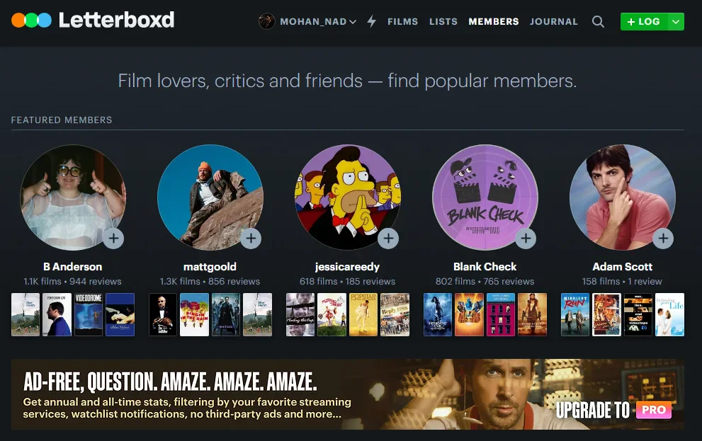 image about Letterboxd: الموقع الذي يحوّل حبك للأفلام إلى تجربة سينمائية متكاملة