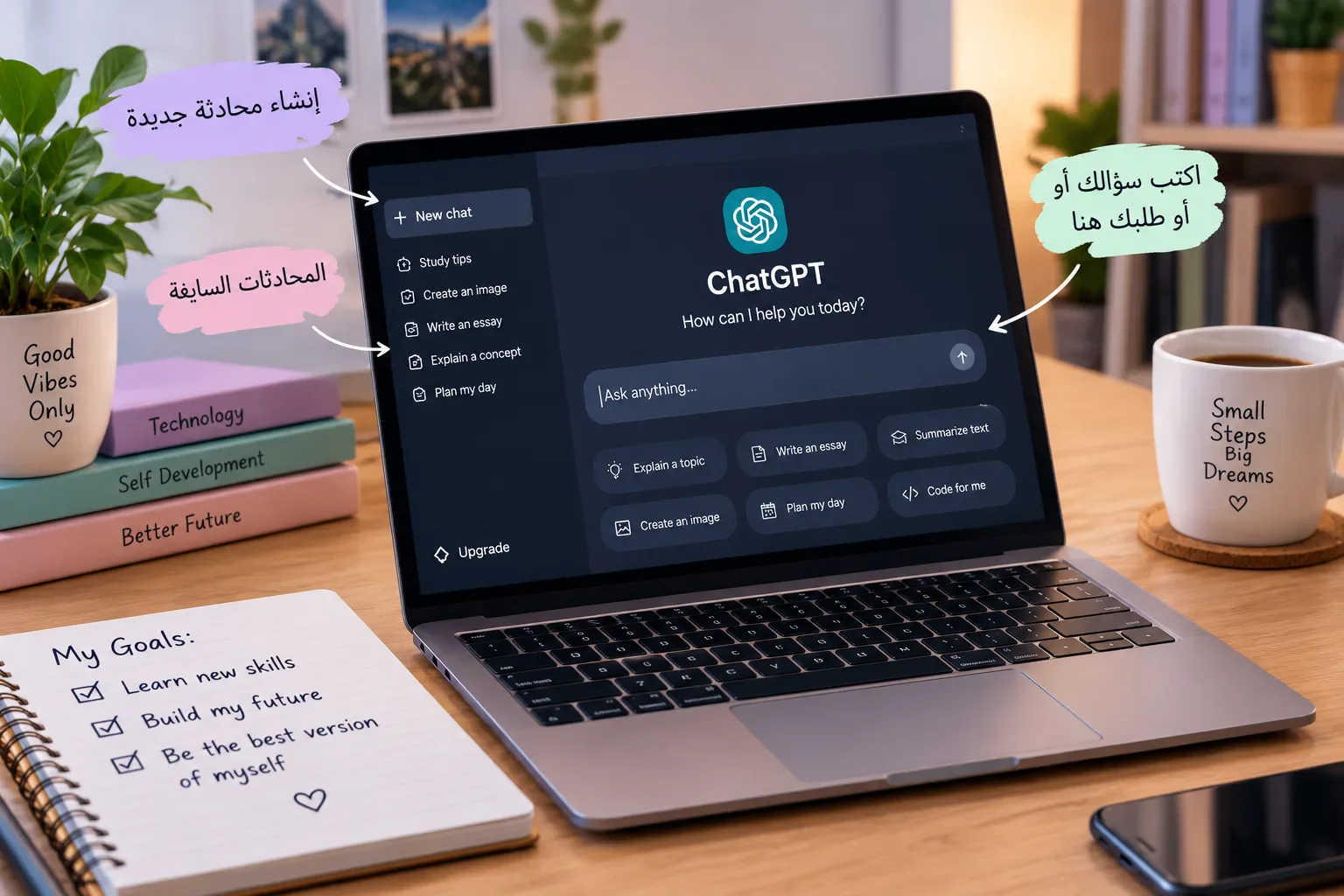 image about كيفية استخدام ChatGPT مجانًا للمبتدئين خطوة بخطوة.