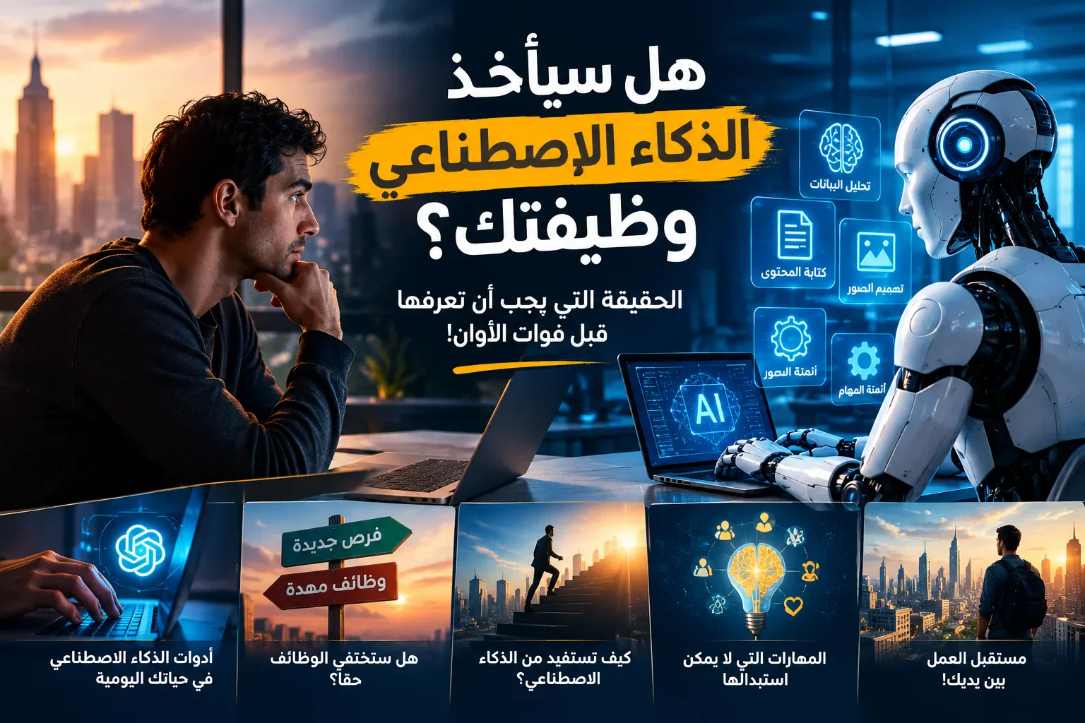 image about # هل سيأخذ الذكاء الاصطناعي وظيفتك؟ الحقيقة التي يجب أن تعرفها قبل فوات الأوان!