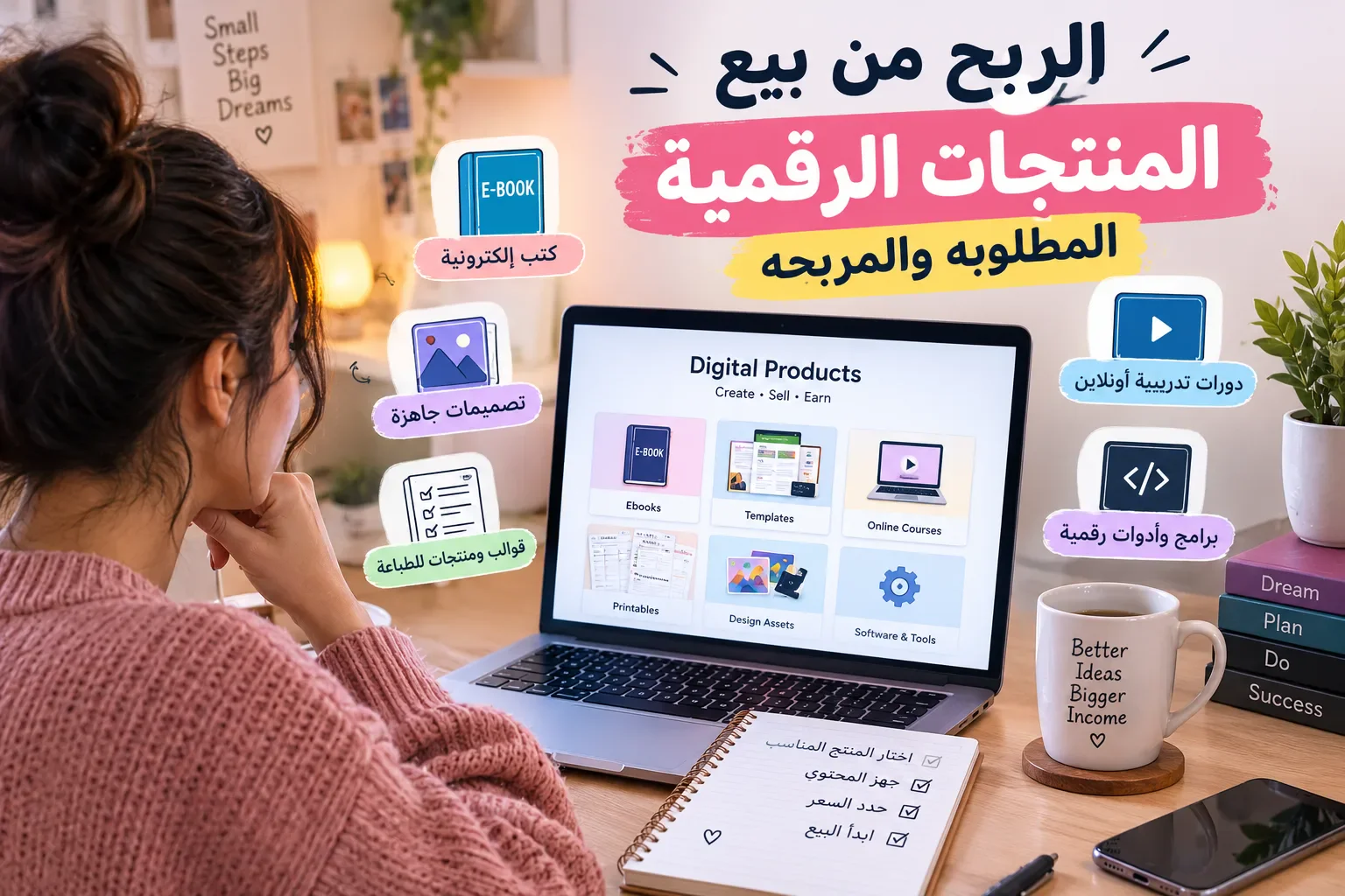 image about الربح من بيع المنتجات الرقمية بالذكاء الاصطناعي بدون رأس مال؟