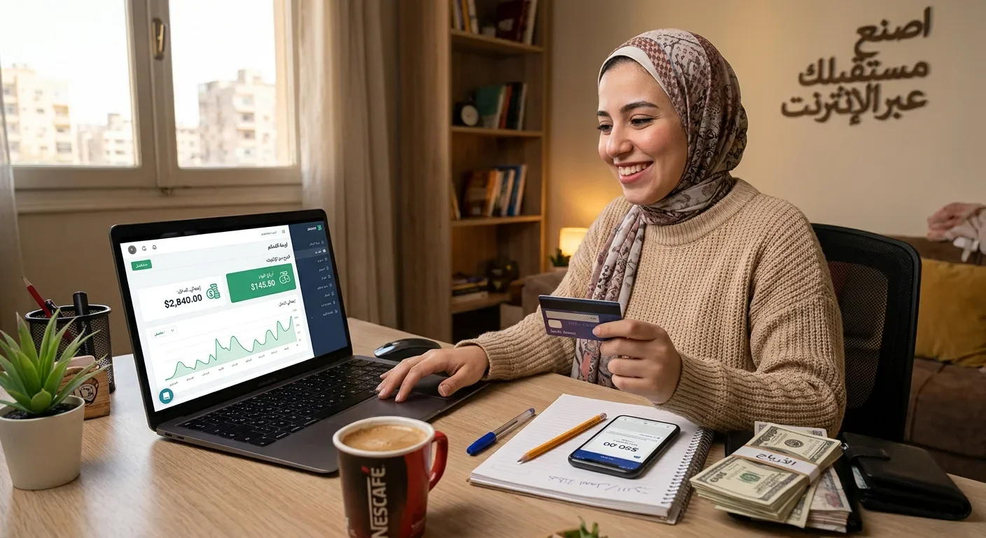 image about العنوان: الربح من الإنترنت للمبتدئين: 5 طرق عملية للبدء من المنزل خطوة بخطوة